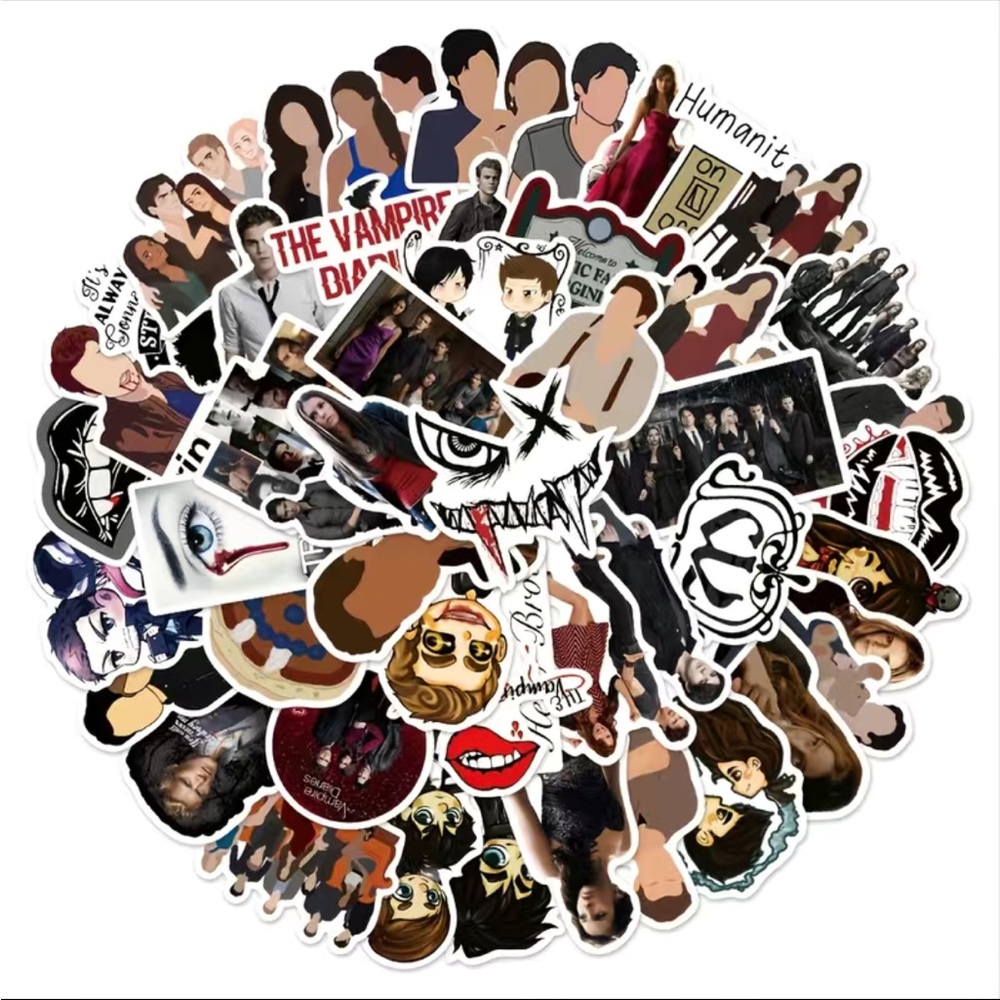 The vampire diaries 50 piece stickers